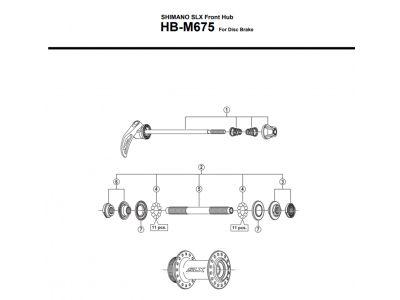 Shimano matice s kónusem pravá na HBM675