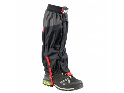 Millet High Route hiking gaiters, black/red