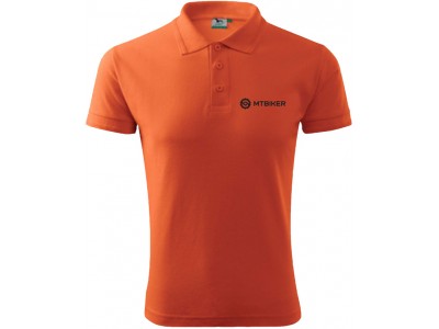 MTBIKER Klasyczna pomarańczowa koszulka polo