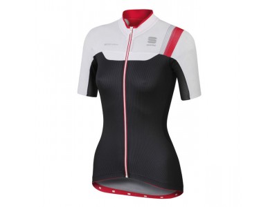 Damska koszulka rowerowa Sportful BodyFit Pro w kolorze różowo-czarna/białam