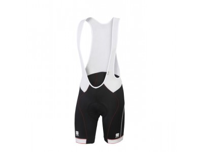 Sportful Giro Pantaloni scurți de ciclism cu bretele negru-alb-roșu