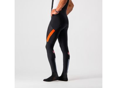 Castelli SORPASSO RoS nohavice s trakmi, čierno-oranžová