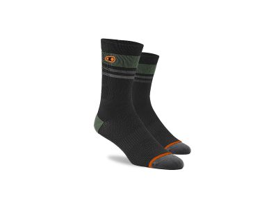 Crankbrothers Icon MTB ponožky, čierna/oranžová/zelená