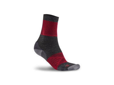 CRAFT XC Warm ponožky, červená/čierna