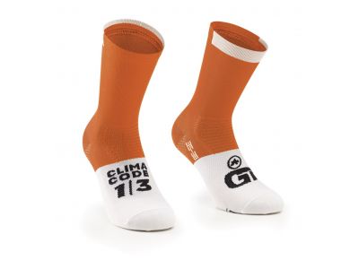 ASSOS GT C2 ponožky, oranžová