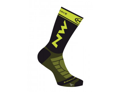 Northwave Extreme Pro Socks, Black/Lime Fluo