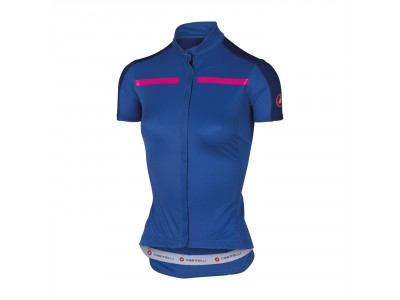 Damska koszulka rowerowa Castelli ISPIRATA FZ w kolorze niebieskim