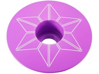 Supacaz Star Capz Powder Coated krytka hlavového zloženia Neon Purple 