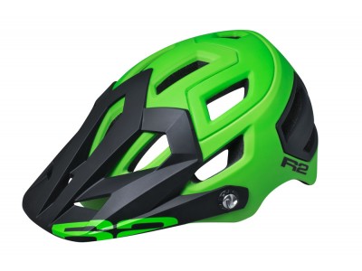 Kask MTB R2 Trail matowy czarny/zielony