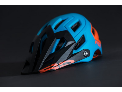 R2 Trail MTB helma modrá/oranžová matná
