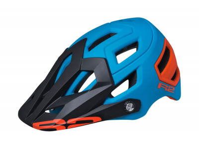 R2 Trail MTB-Helm blau/orange matt