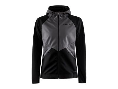 Jachetă de damă CRAFT Glide Hood, neagră/gri