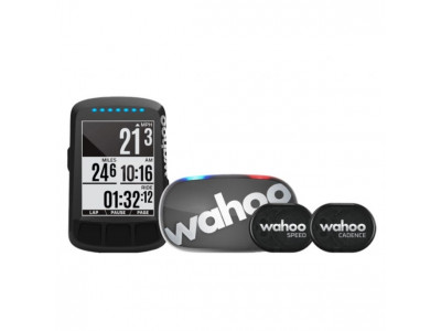 Wahoo ELEMNT BOLT GPS Taillele Stealth, Fahrradcomputer + TICKR 2 grau + RPM Geschwindigkeits- und Trittfrequenzsensor