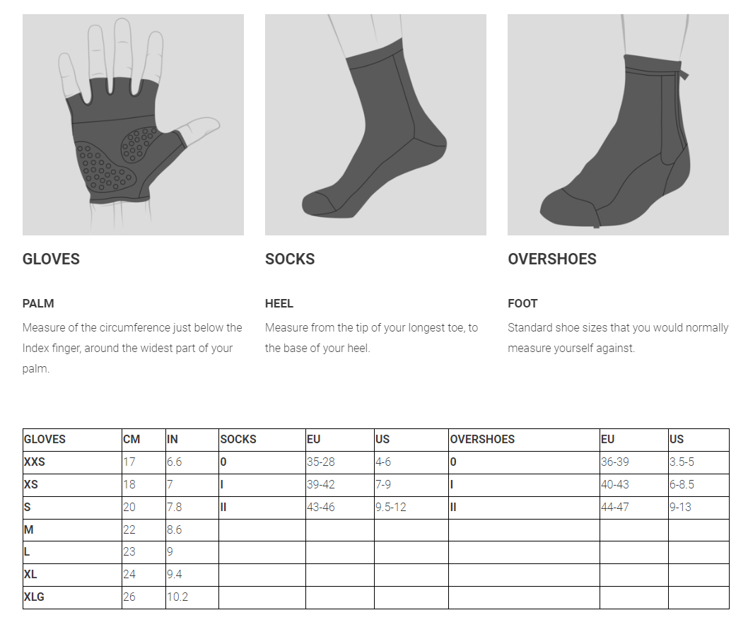 Assos size chart